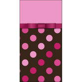 Pink and Chocolate Plastic Table Cover